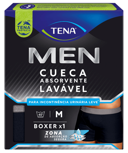 TENA MEN CUECA BOXER ABSORVENTE LAVÁVEL