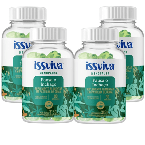 Issviva Pausa o Inchaço - 4 Potes (4 meses de consumo)
