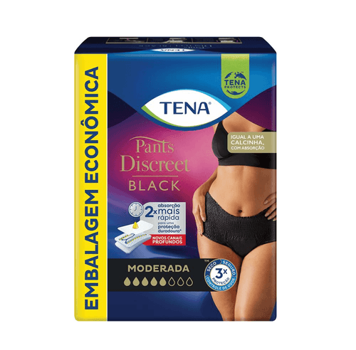 ROUPA ÍNTIMA TENA PANTS DISCREET BLACK