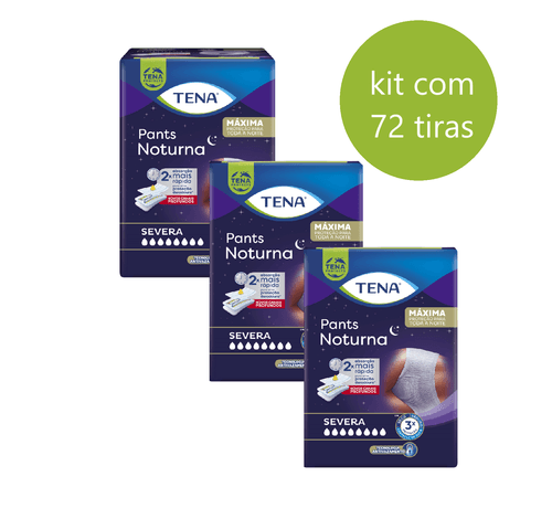 KIT 72 UNIDADES DE ROUPAS ÍNTIMA TENA PANTS NOTURNA