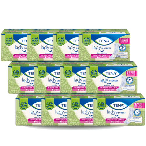 CAIXA COM 12 PACOTES DE PROTETOR DIÁRIO TENA LADY DISCREET