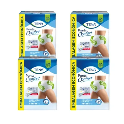 KIT COM 4 PACOTES DE ROUPA ÍNTIMA PANTS CONFORT