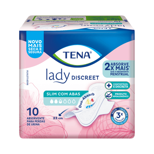 Absorvente TENA Lady Discreet Slim com abas