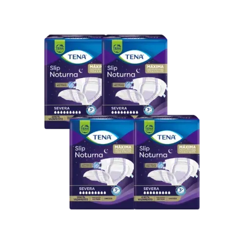 KIT 4 PACOTES FRALDA TENA SLIP NOTURNA