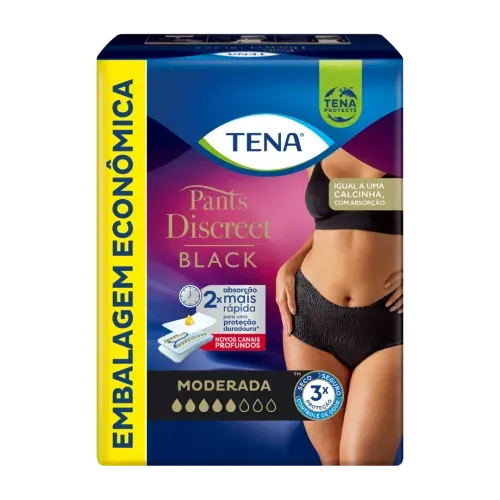 ROUPA ÍNTIMA TENA PANTS DISCREET BLACK