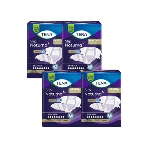KIT 4 PACOTES FRALDA TENA SLIP NOTURNA