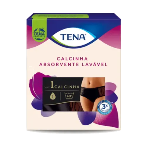 CALCINHA PARA INCONTINÊNCIA URINÁRIA TENA PRETA